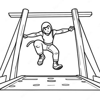 American Ninja Warrior Obstacle Course Coloring Page 64583-51771