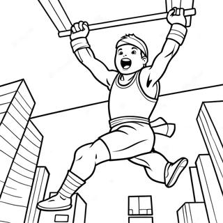 American Ninja Warrior Coloring Pages