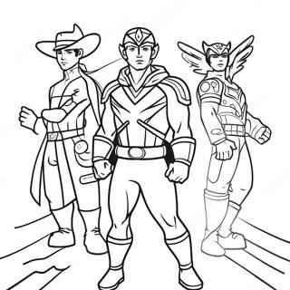 Colorful Spirit Rangers Adventure Coloring Page 64604-51786