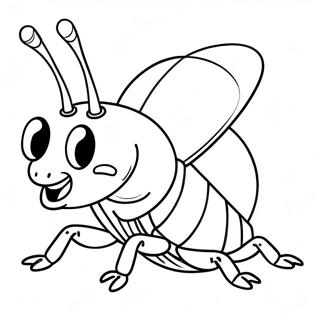 Funny Cartoon Cockroach Coloring Page 64614-51790