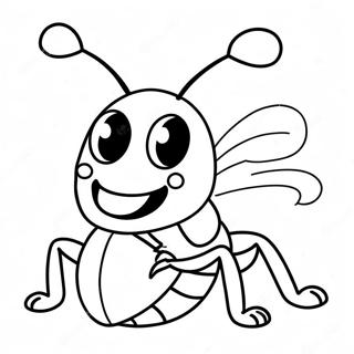 Funny Cartoon Cockroach Coloring Page 64614-51791