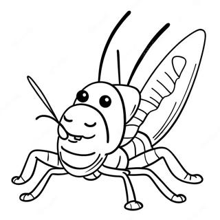 Funny Cartoon Cockroach Coloring Page 64614-51792