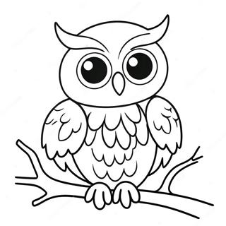 Halloween Animal Ghostly Owl Coloring Page 64623-51795