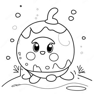 Cute Ice Kirby In Winter Wonderland Coloring Page 64644-51813