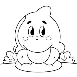 Cute Ice Kirby In Winter Wonderland Coloring Page 64644-51814