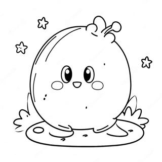 Cute Ice Kirby In Winter Wonderland Coloring Page 64644-51816