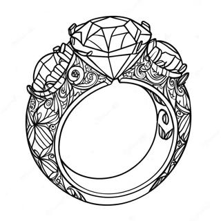 Sparkling Diamond Ring Coloring Page 64664-51825