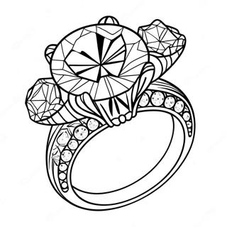 Sparkling Diamond Ring Coloring Page 64664-51828