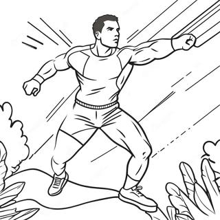 Under Armour Athlete In Action Coloring Page 64674-51837