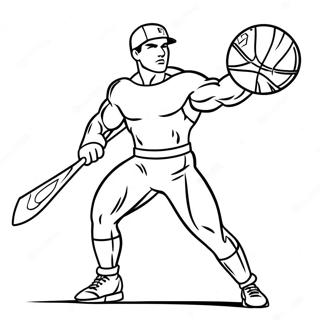 Under Armour Athlete In Action Coloring Page 64674-51840