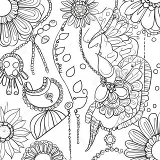 Trendy Fashion Accessories Coloring Page 6467-5278