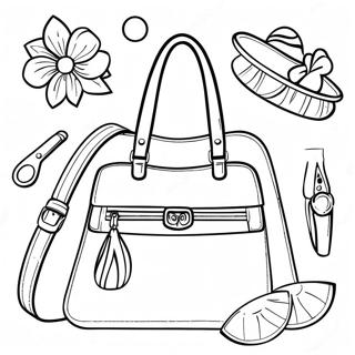 Trendy Fashion Accessories Coloring Page 6467-5279