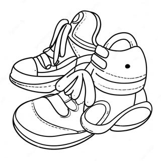 Girl Shoes Coloring Pages