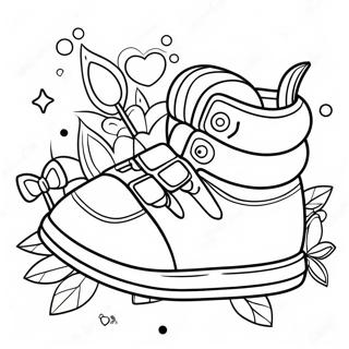 Cute Girl Shoes Coloring Page 64693-51850