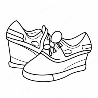 Cute Girl Shoes Coloring Page 64693-51851