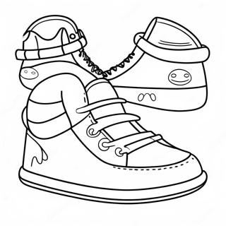 Cute Girl Shoes Coloring Page 64693-51852