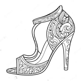 Sparkly High Heels Coloring Page 64694-51853