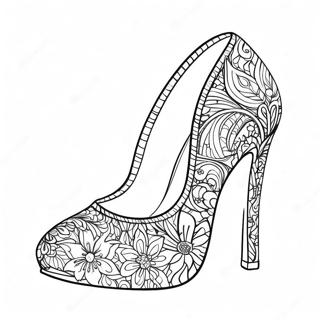 Sparkly High Heels Coloring Page 64694-51854