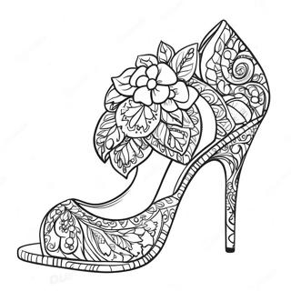 Sparkly High Heels Coloring Page 64694-51856