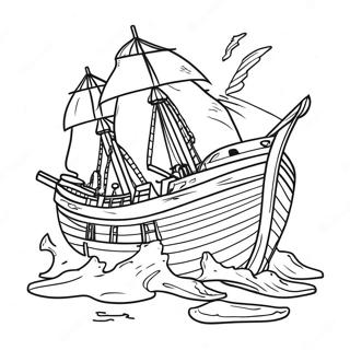 Shipwreck Scene Coloring Page 64723-51874