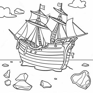 Shipwreck Scene Coloring Page 64723-51876