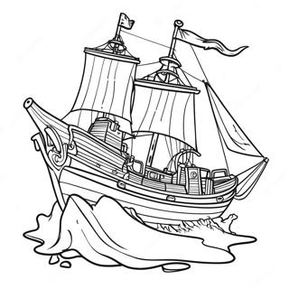 Mysterious Shipwreck Coloring Page 64724-51877