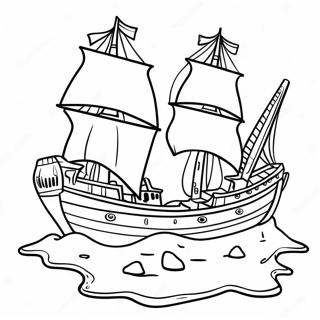 Mysterious Shipwreck Coloring Page 64724-51878