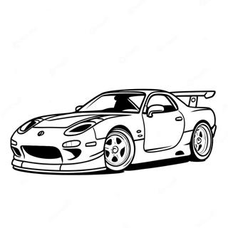 Mazda Rx7 Drift Car Coloring Page 64744-51893