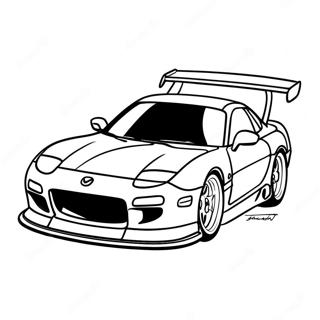 Mazda Rx7 Drift Car Coloring Page 64744-51894