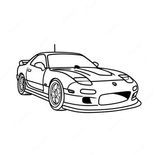 Mazda Rx7 Drift Car Coloring Page 64744-51896