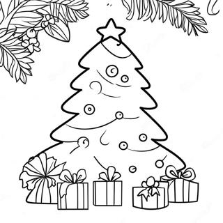 Colorful Tropical Christmas Tree Coloring Page 64774-51914