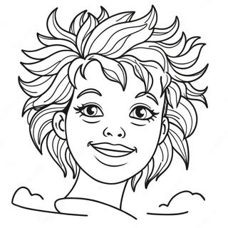 Crazy Hair Coloring Pages