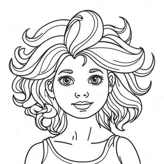 Crazy Hair Coloring Page 64793-51936