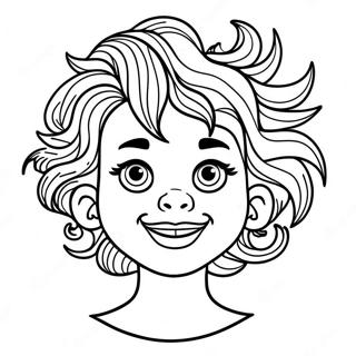 Silly Crazy Hair Coloring Page 64794-51929