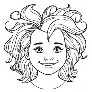 Silly Crazy Hair Coloring Page 64794-51930