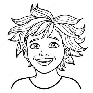 Silly Crazy Hair Coloring Page 64794-51931