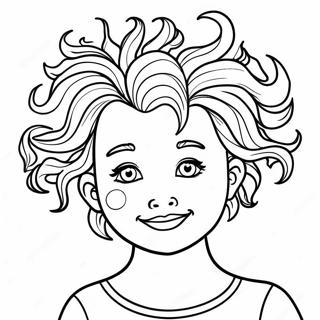 Silly Crazy Hair Coloring Page 64794-51932