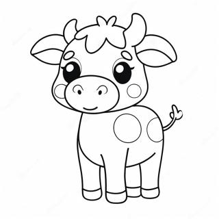 Cute Kawaii Cow Coloring Pages