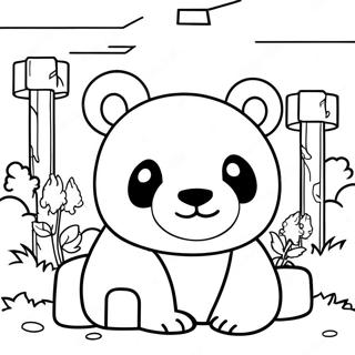 Minecraft Panda Coloring Pages