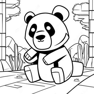 Minecraft Panda Coloring Page 64823-51950