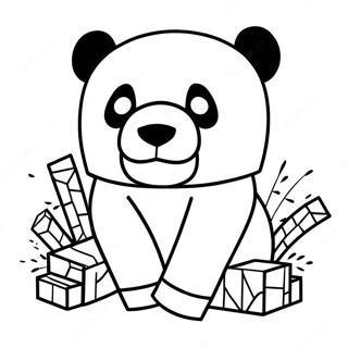 Minecraft Panda Coloring Page 64823-51952