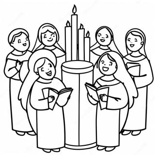 Angelic Choir Singing Coloring Page 64834-51966