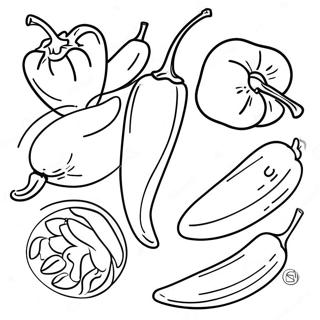 Chili Pepper Coloring Page 64843-51970