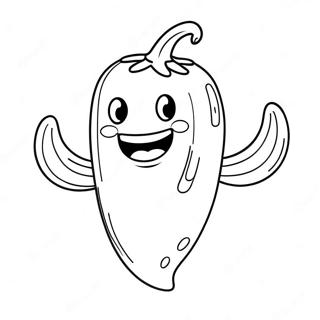 Cute Cartoon Chili Coloring Page 64844-51973