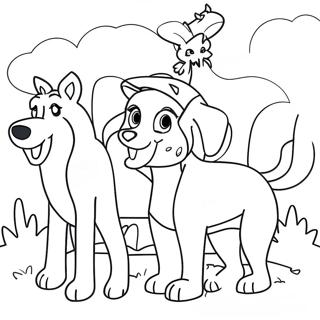 Tracker With Friends Coloring Page 64874-51997