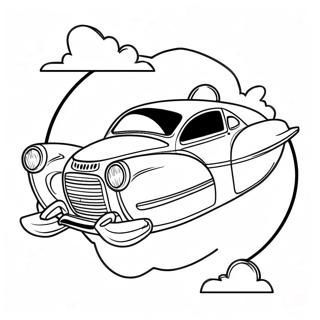 Flying Car Coloring Pages