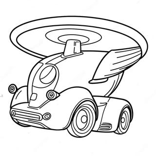 Futuristic Flying Car Coloring Page 64894-52009