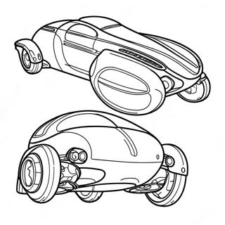 Futuristic Flying Car Coloring Page 64894-52012