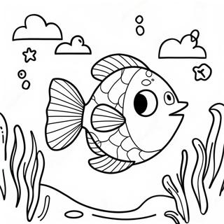 Colorful Fortnite Fishy Underwater Scene Coloring Page 64944-52054