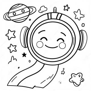 Colorful Space Adventure Coloring Page 64964-52072